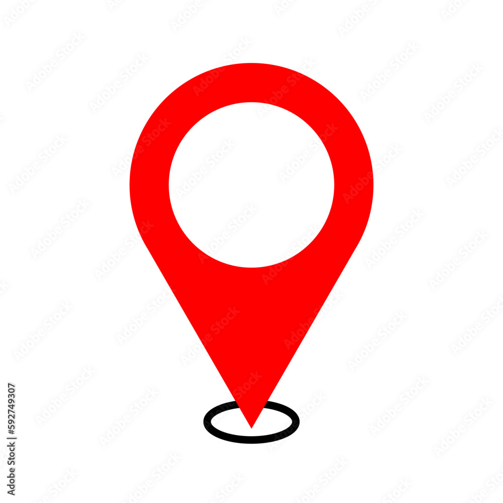 Stockvector Location icon place logo. GPS Location navigation icon. Map pin  location icons. Place position marker travel distance icon. Address location  pointer GPS symbol. Geolocation gps tag map label. | Adobe Stock