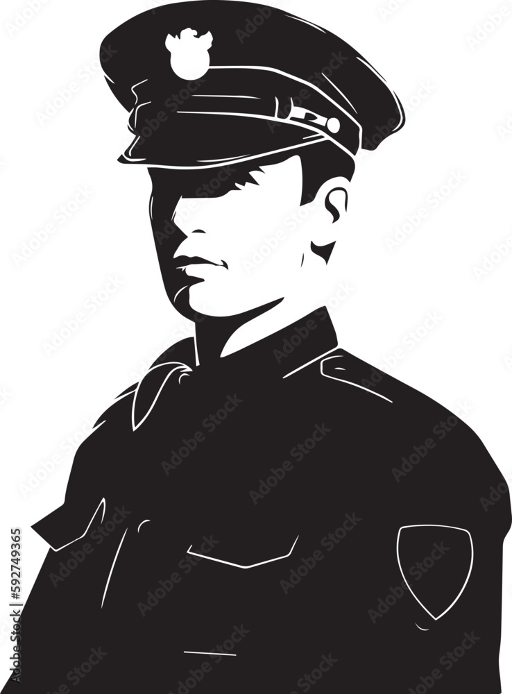 Policeman, Policeman head, Vector illustration, SVG Policeman, Policeman head, Vector illustration, SVG