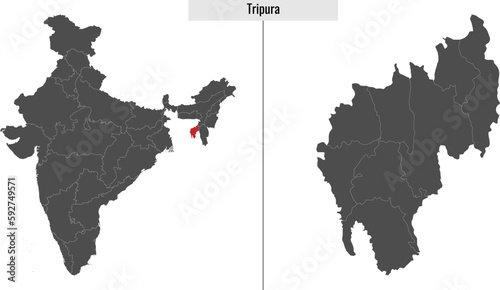 map of Tripura state of India