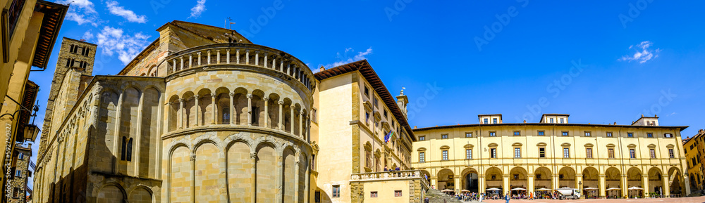 Obraz premium old town of Arezzo in Italy