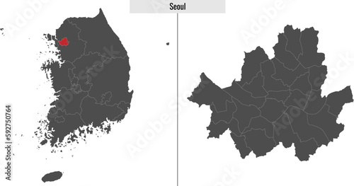 map of Seoul state of South Korea