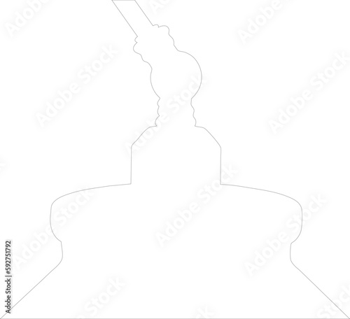 Chandelier silhouette drawing. Pendant light vector drawing