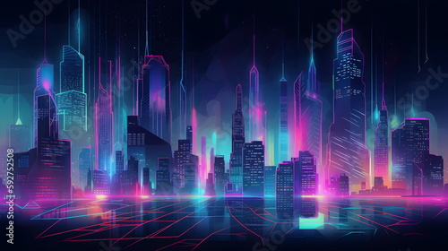 Abstract wallpaper, Abstract background, 3D Background, 3D Wallpaper, Generative AI, Cityscape, skyline, sky