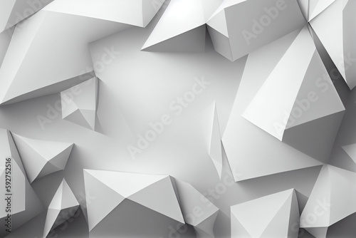 White paper polygonal background with place for text.