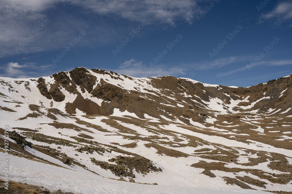 Mountains covered with snow