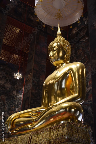 Big golden buddha statue in Bangkok, Thailand.