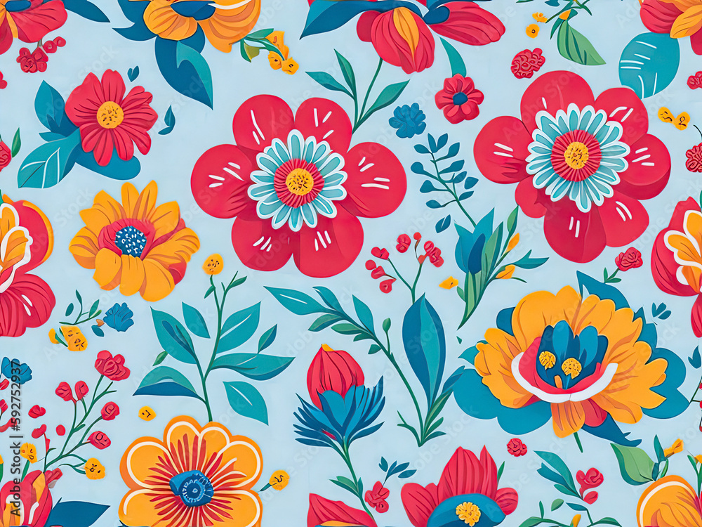 custom made wallpaper toronto digitalFloral abstract patterns. Design for different surfaces.