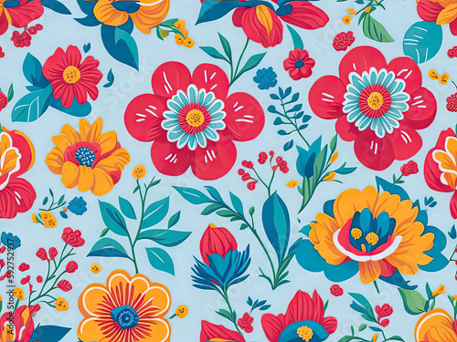 Wallpaper Mural Floral abstract patterns. Design for different surfaces. Torontodigital.ca