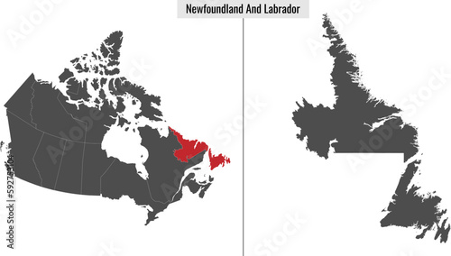 map of Newfoundland and Labrador photo