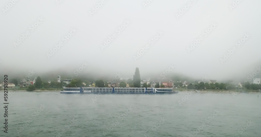 boat in the fog