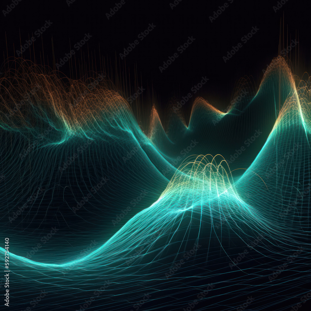 Physics waves, abstract illustration. Created using generative Al tools. Physics waves, abstract illustration. Created using generative Al tools.