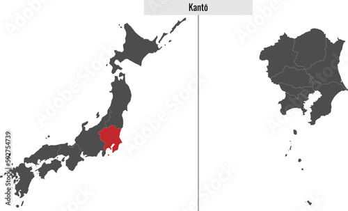 map of Kanto region of Japan