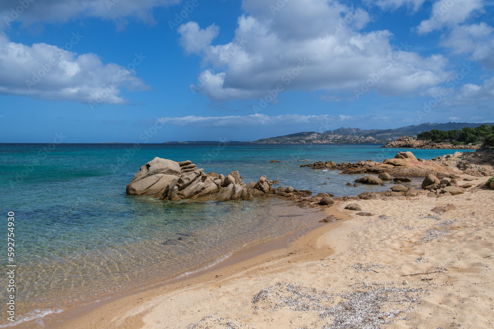 Beautiful beach in Cannigione Costa Smeralda Sardinia 