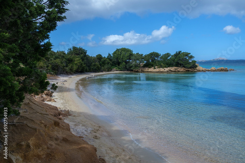 Le Piscine beach popular tourists spot in Cannigione  Costa Smeralda  Sardinia