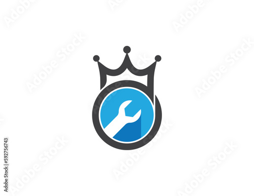 Free Download Wrench Logo Concept icon sign symbol Element Design. Construction Building, House, Home Repair Logotype. Vector illustration template - GFXLoad