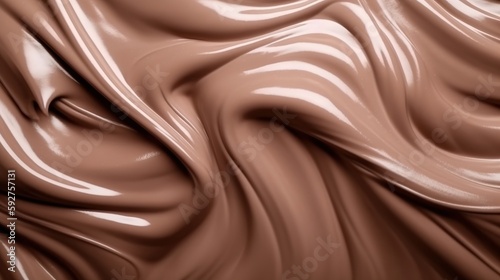 Chocolate ice cream, Soft yogurt icecream texture satin background top view
