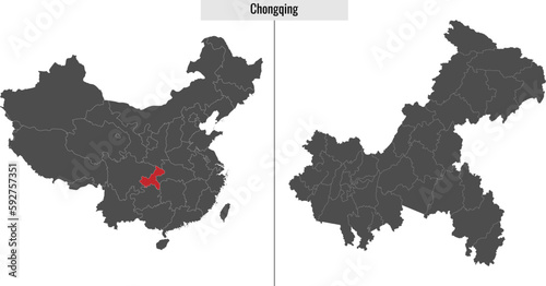 map of Chongqing province of China