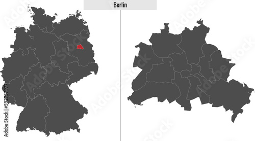 map of Berlin state of Germany