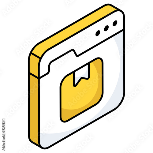 An icon design of online parcel