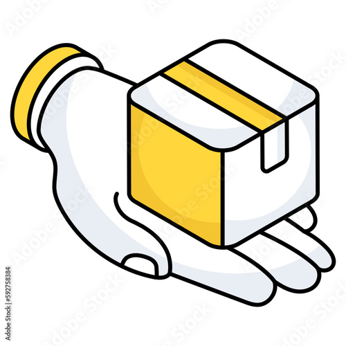 Premium download icon of parcel care