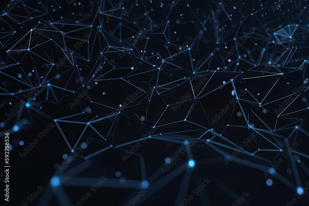 Obraz premium Polygonal abstract background. Generative AI