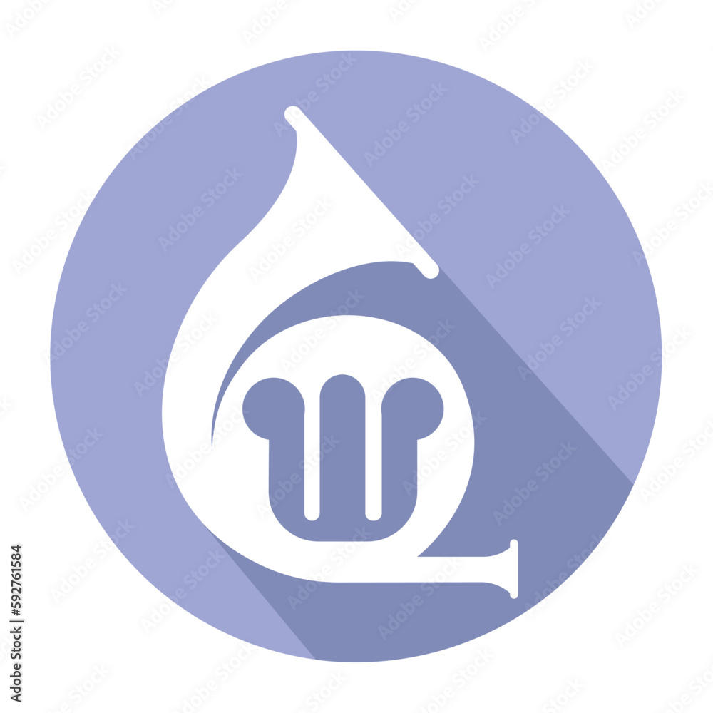 Isolated trumpet icon Flat design Musical instrument Vector Isolated trumpet icon Flat design Musical instrument Vector
