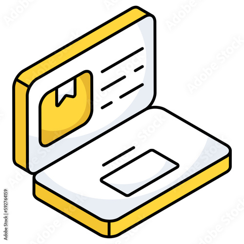 An icon design of online parcel