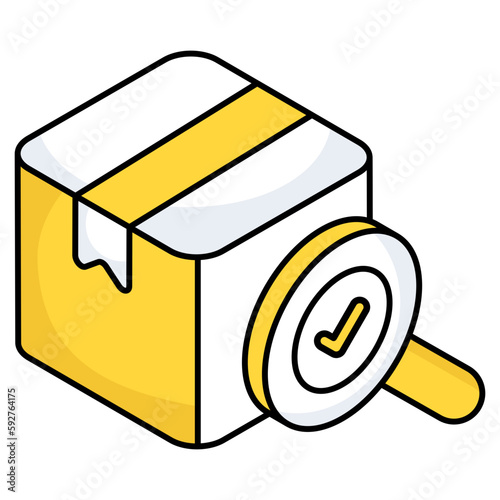 Perfect design icon of search parcel 