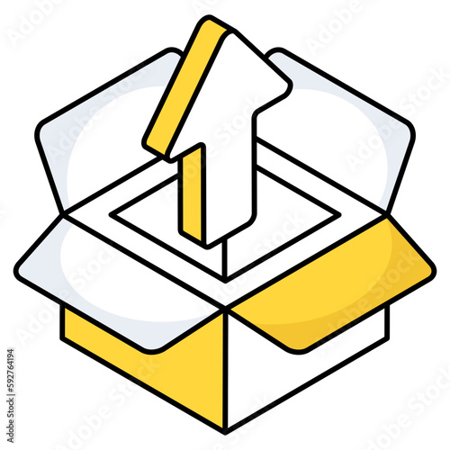 An icon design of unpacking 