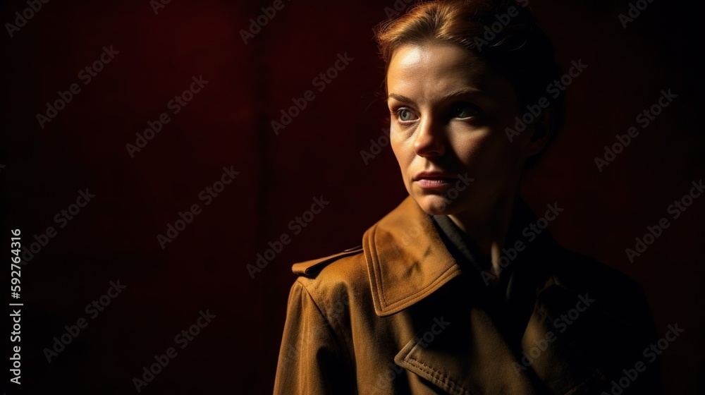 Female Russian Spy Emerging from Shadows Female Russian Spy Emerging from Shadows
