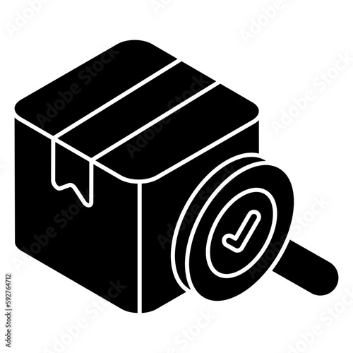 Perfect design icon of search parcel 