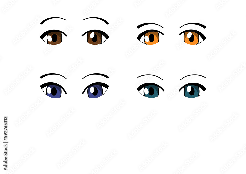 2d anime manga woman colourful eyes 2d anime manga woman colourful eyes
