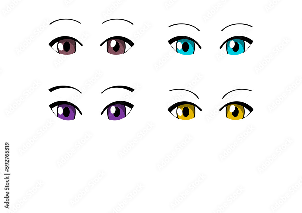 2d anime manga woman colourful eyes 2d anime manga woman colourful eyes