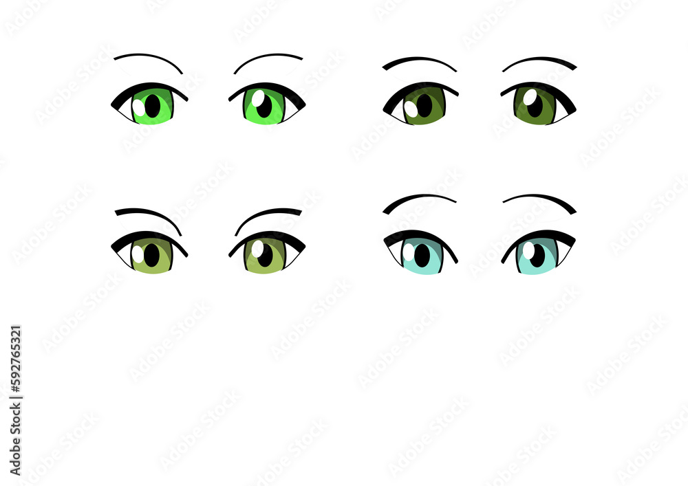 2d anime manga woman colourful eyes 2d anime manga woman colourful eyes