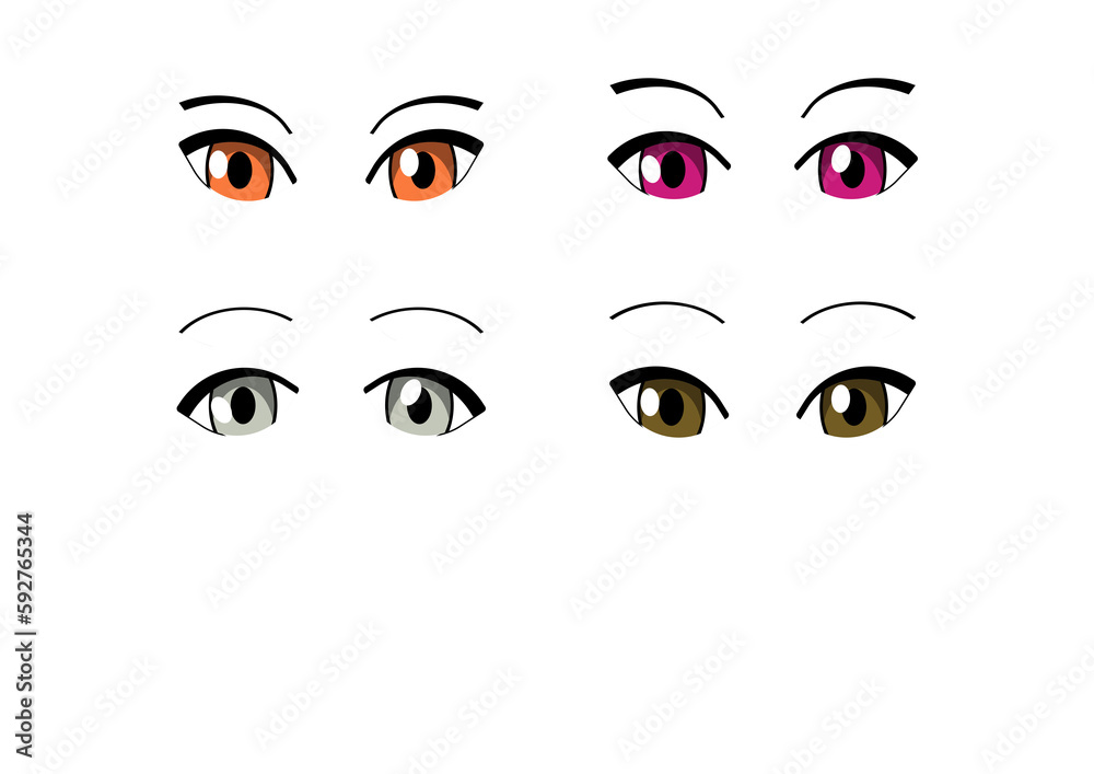 2d anime manga woman colourful eyes 2d anime manga woman colourful eyes