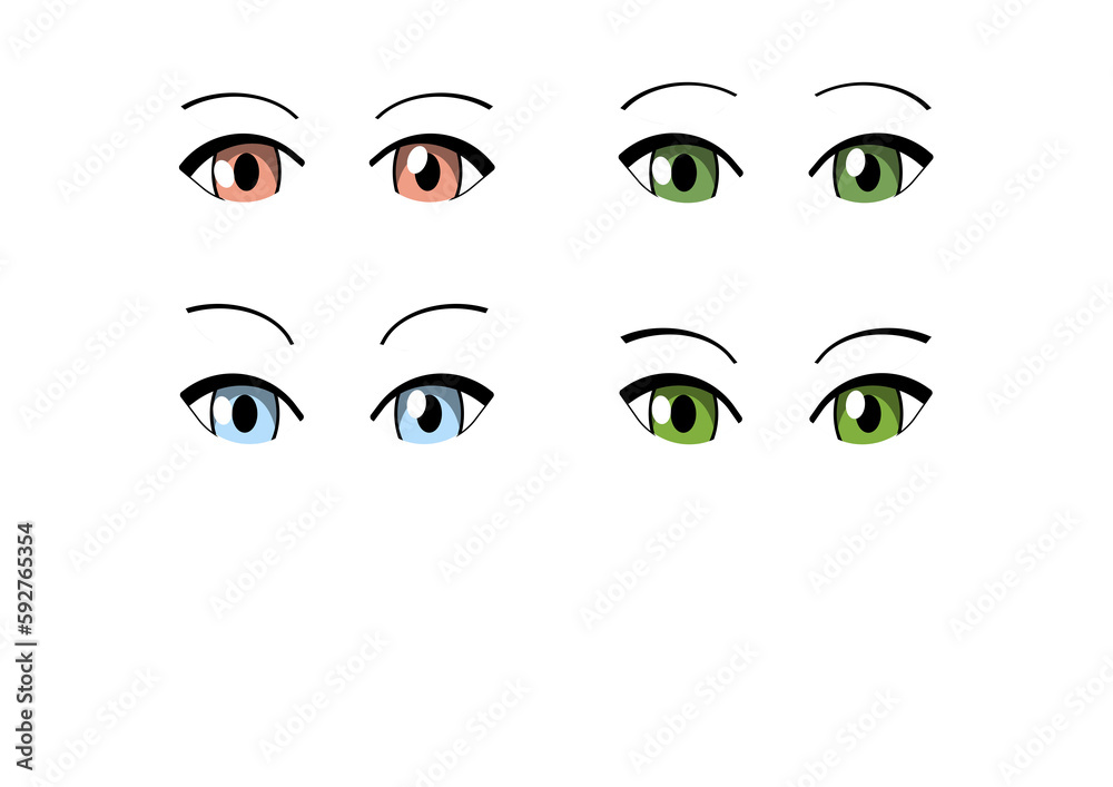 2d anime manga woman colourful eyes 2d anime manga woman colourful eyes