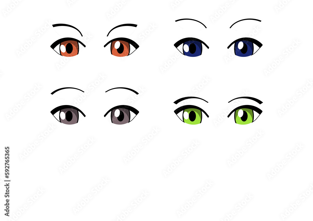 2d anime manga woman colourful eyes 2d anime manga woman colourful eyes
