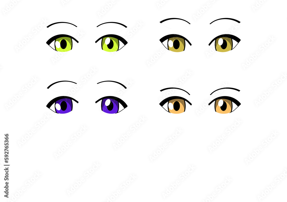 2d anime manga woman colourful eyes 2d anime manga woman colourful eyes