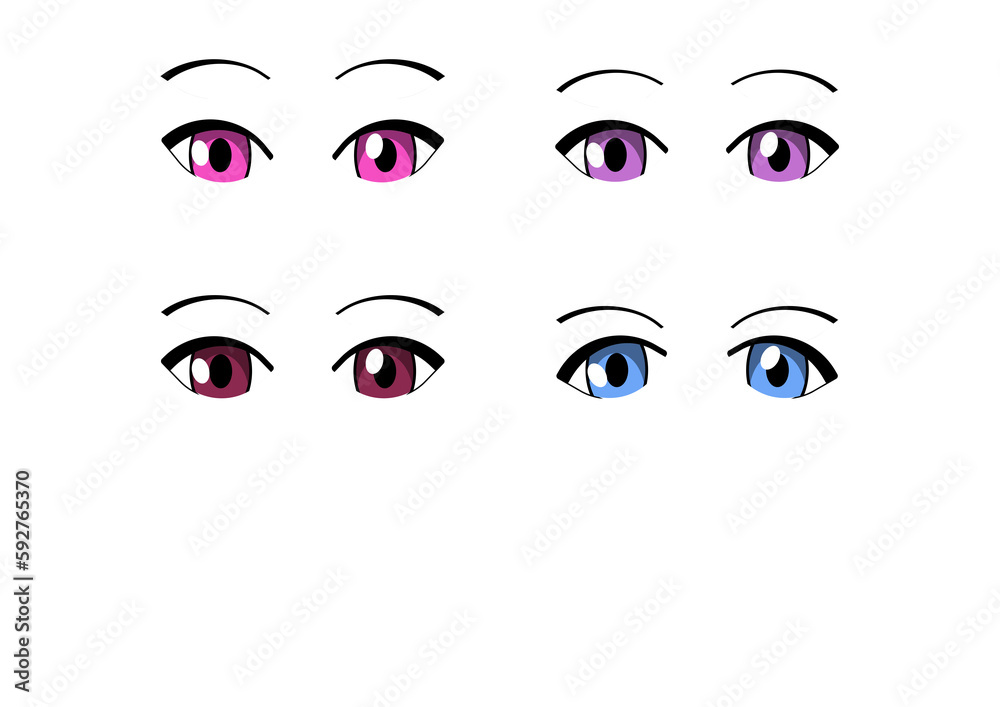 2d anime manga woman colourful eyes 2d anime manga woman colourful eyes