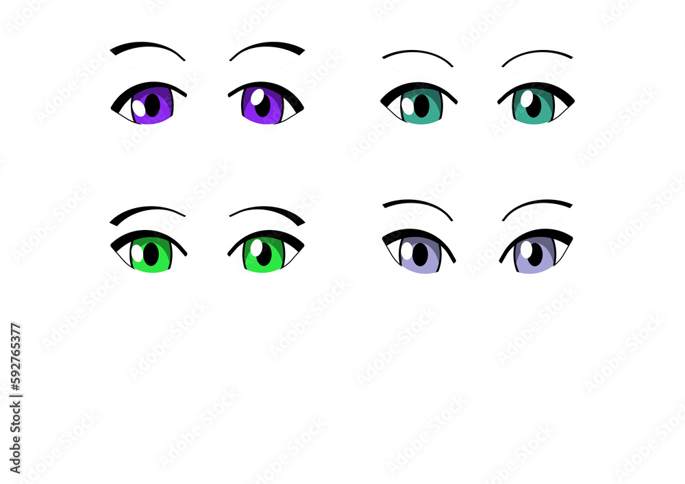 2d anime manga woman colourful eyes 2d anime manga woman colourful eyes