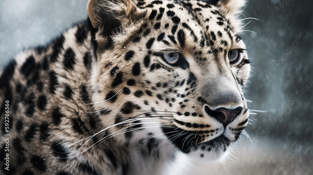 close up portrait of a leopard