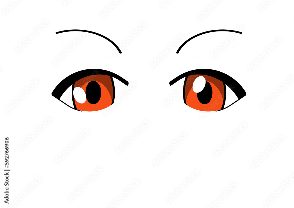 2d anime manga woman colourful eyes 