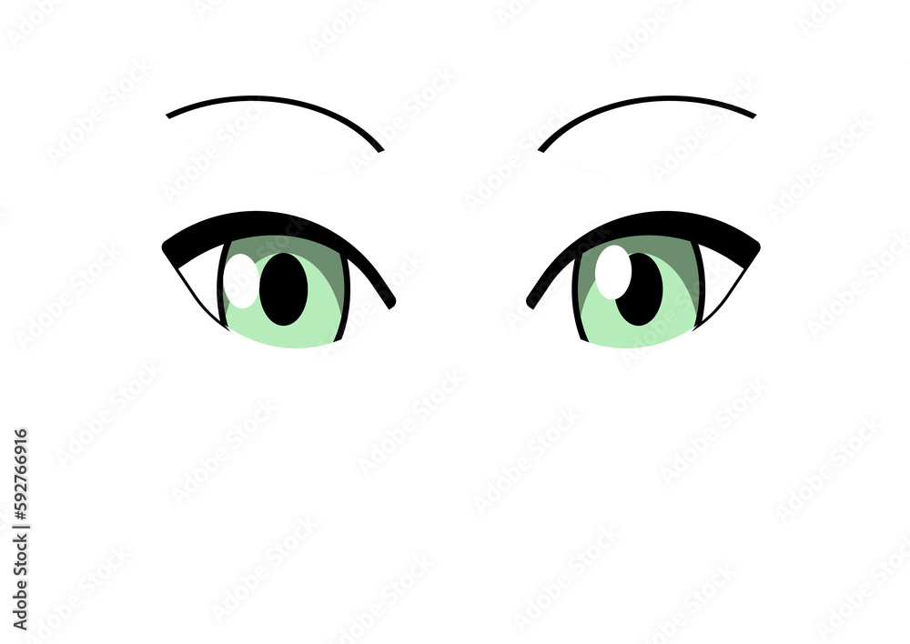 2d anime manga woman colourful eyes 