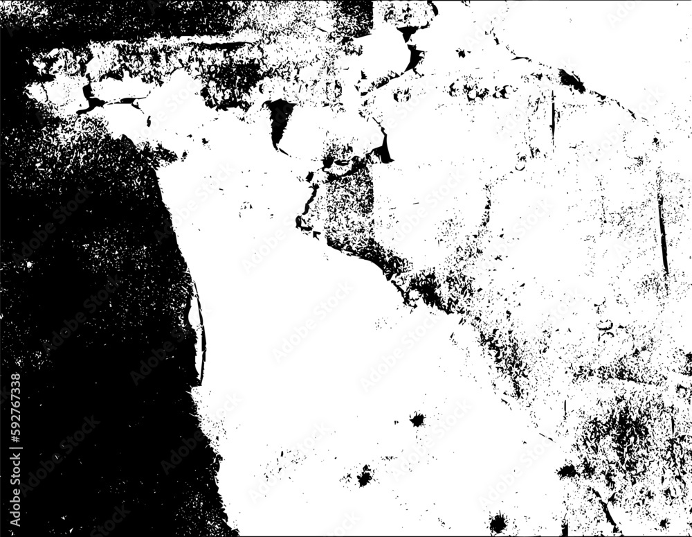 Obraz premium Rustic grunge vector texture with grain and stains. Abstract noise background. Weathered surface. Dirty and damaged. Detailed rough backdrop. Vector graphic illustration with transparent white. EPS10.