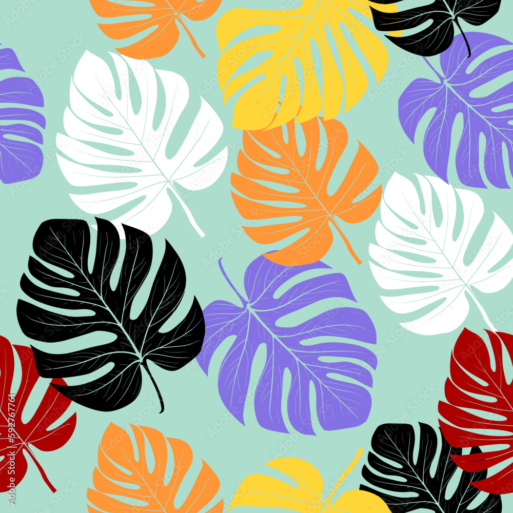 Palm Leaves. Seamless Pattern. Vector Illustration Palm Leaves. Seamless Pattern. Vector Illustration