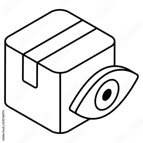 A unique design icon of parcel monitoring 