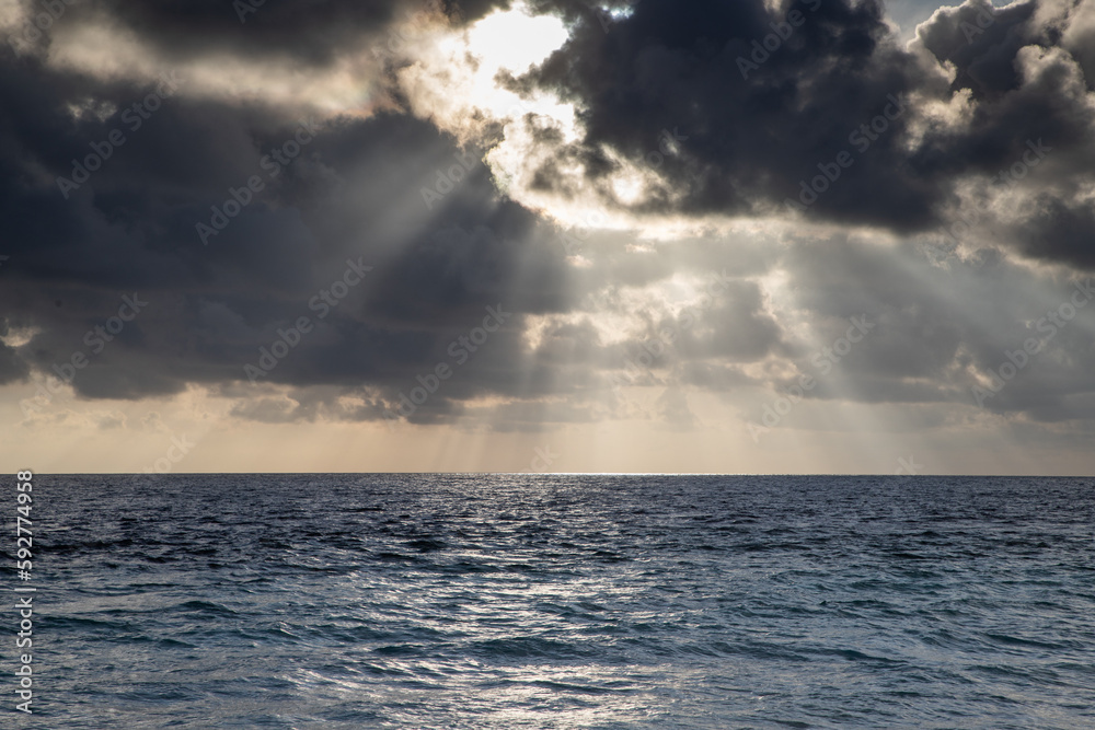 beautiful exotic tropical beach and stormy clouds beautiful exotic tropical beach and stormy clouds