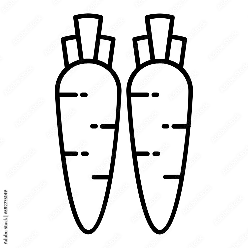 Carrot Thin Line Icon Carrot Thin Line Icon