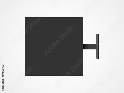 square wall sign mock up