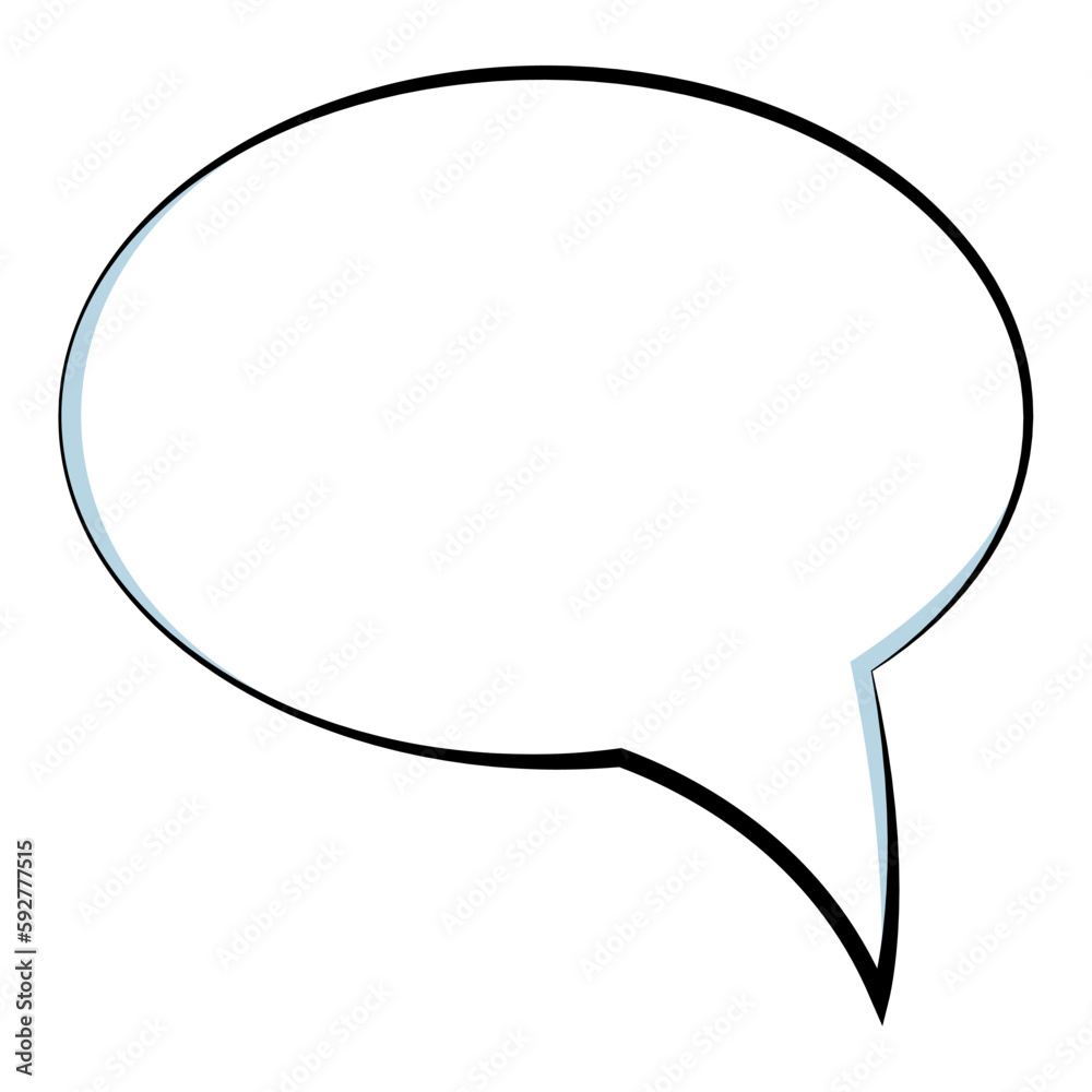Isolated empty comic speech bubble Vector Isolated empty comic speech bubble Vector